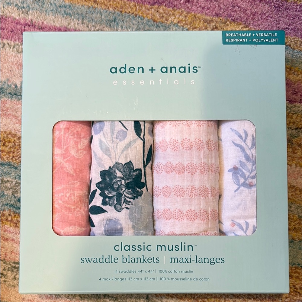 Aden + Anais Essentials Classic Muslin Swaddle Blankets